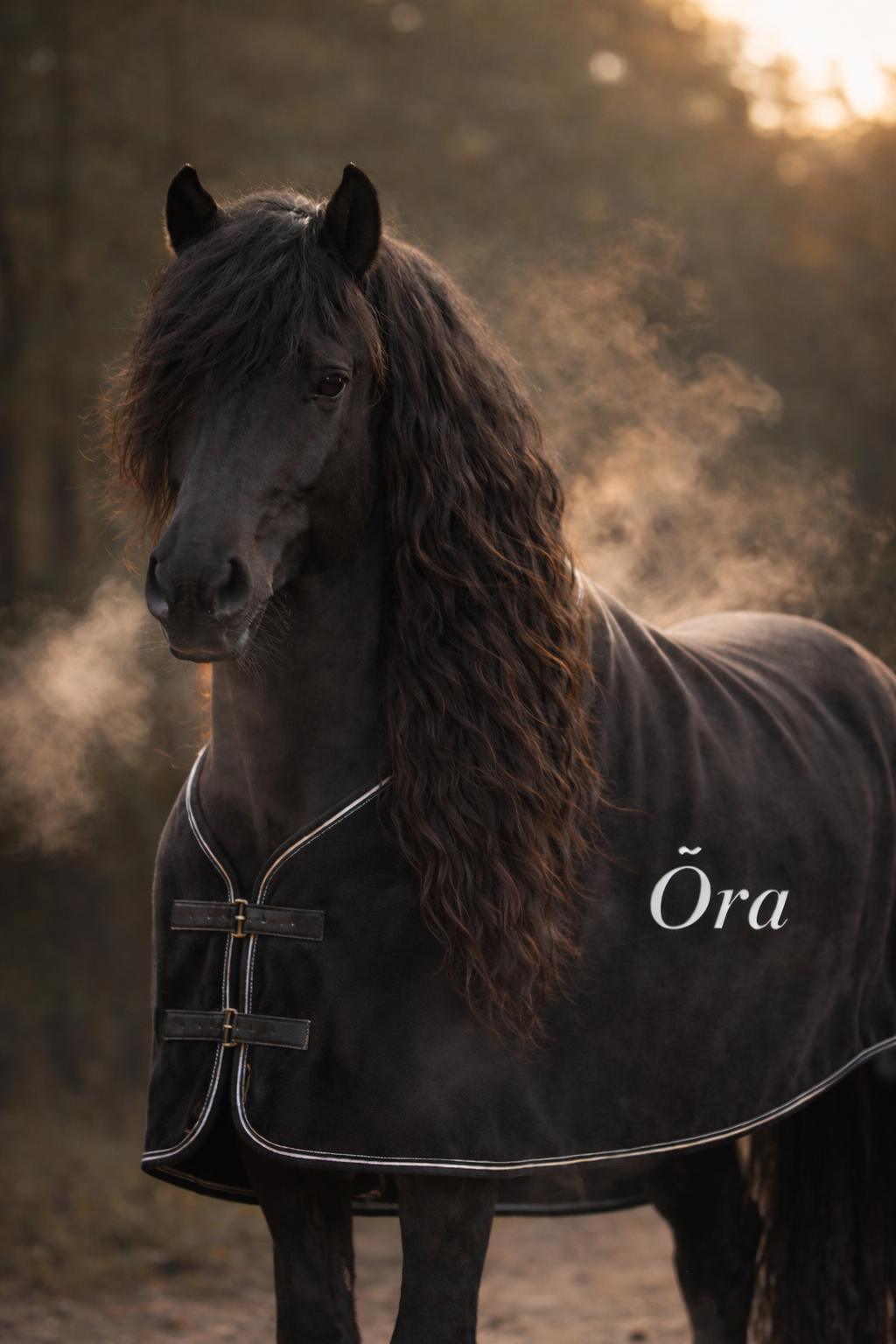 Isländer-Pferd mit Óra-Pferdedecke